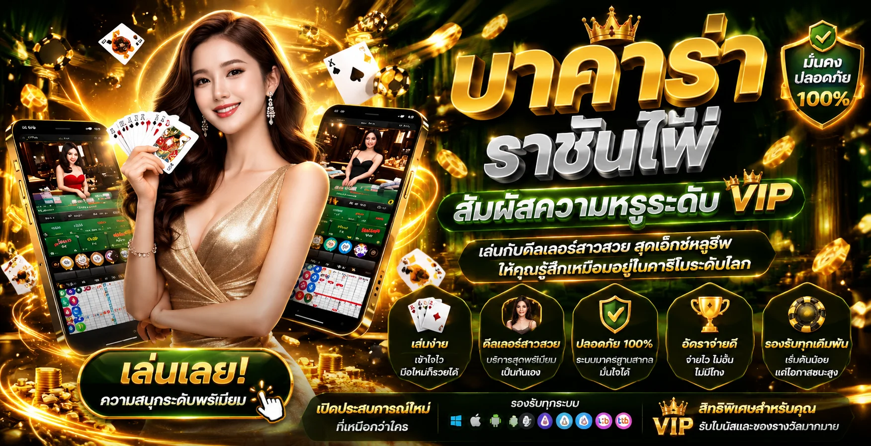 โต๊ะบาคาร่าสดและรูเล็ตในคาสิโนออนไลน์ SPSN เว็บตรง